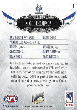 2009 Select AFL Pinnacle #114 Scott Thompson Back